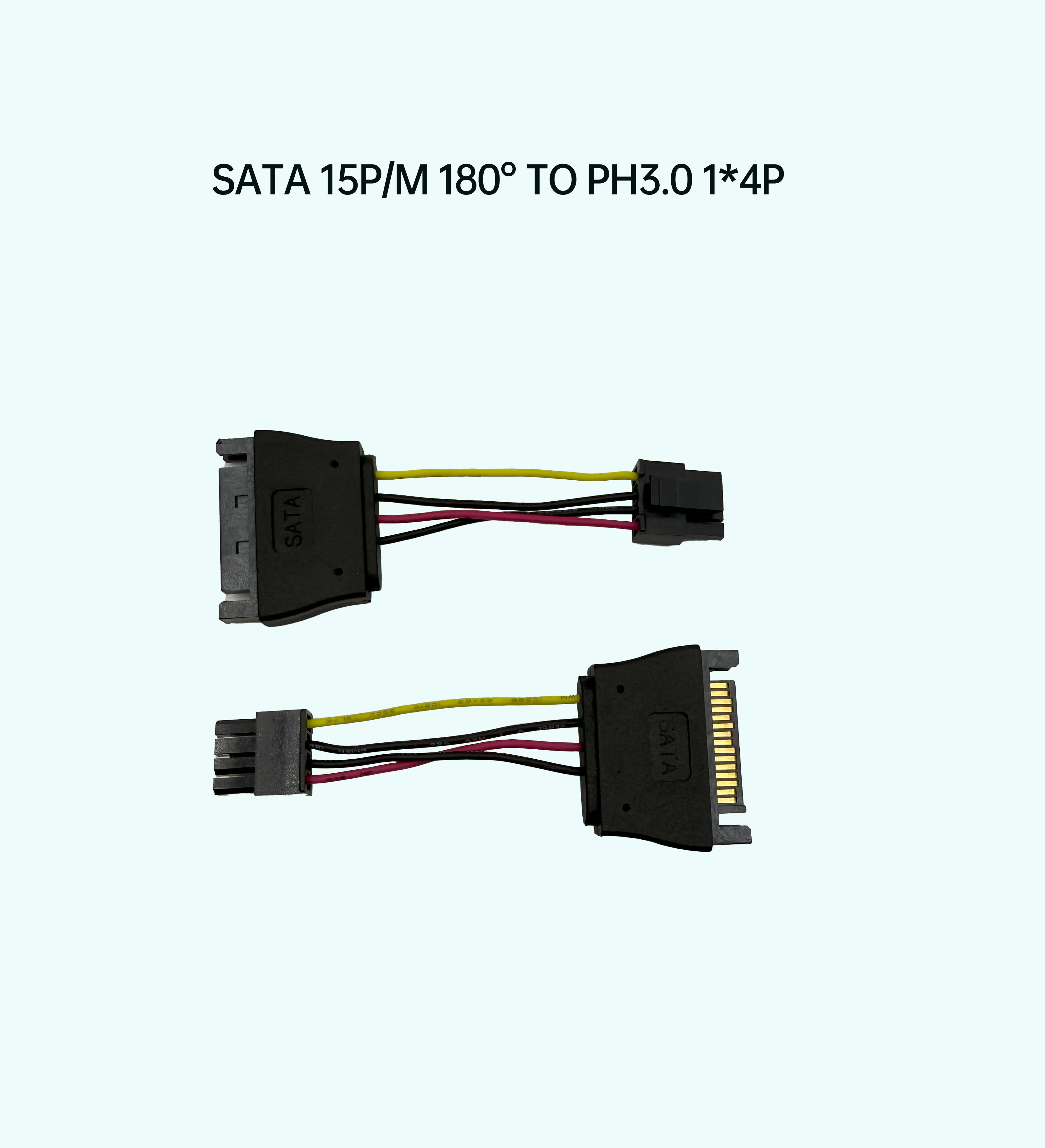 SATA 15P/公 180° 對 PH3.0 1*4P
