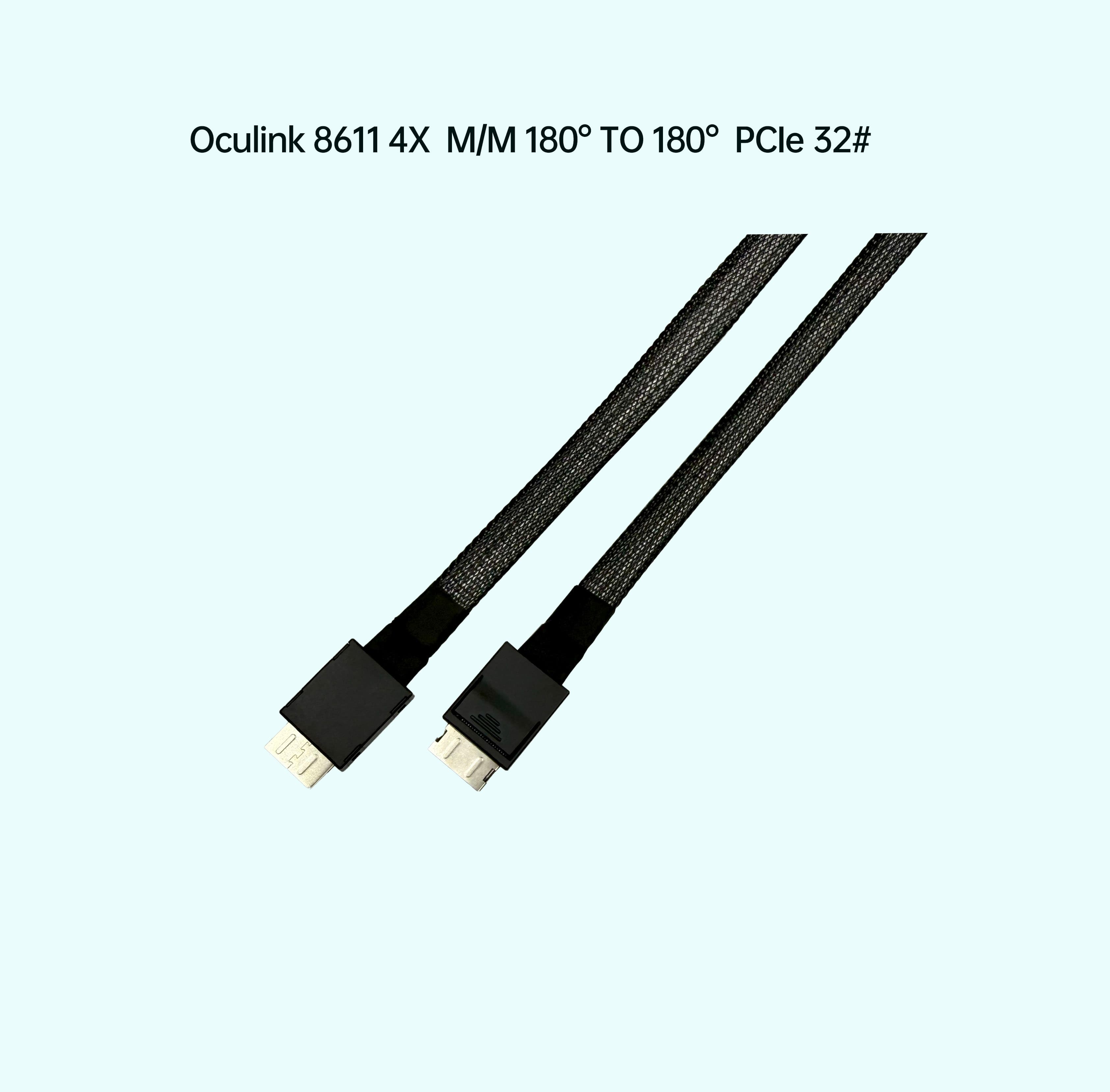 Oculink 8611 180° 轉 Oculink 8611  180° PCIe 4.0 高速連接線