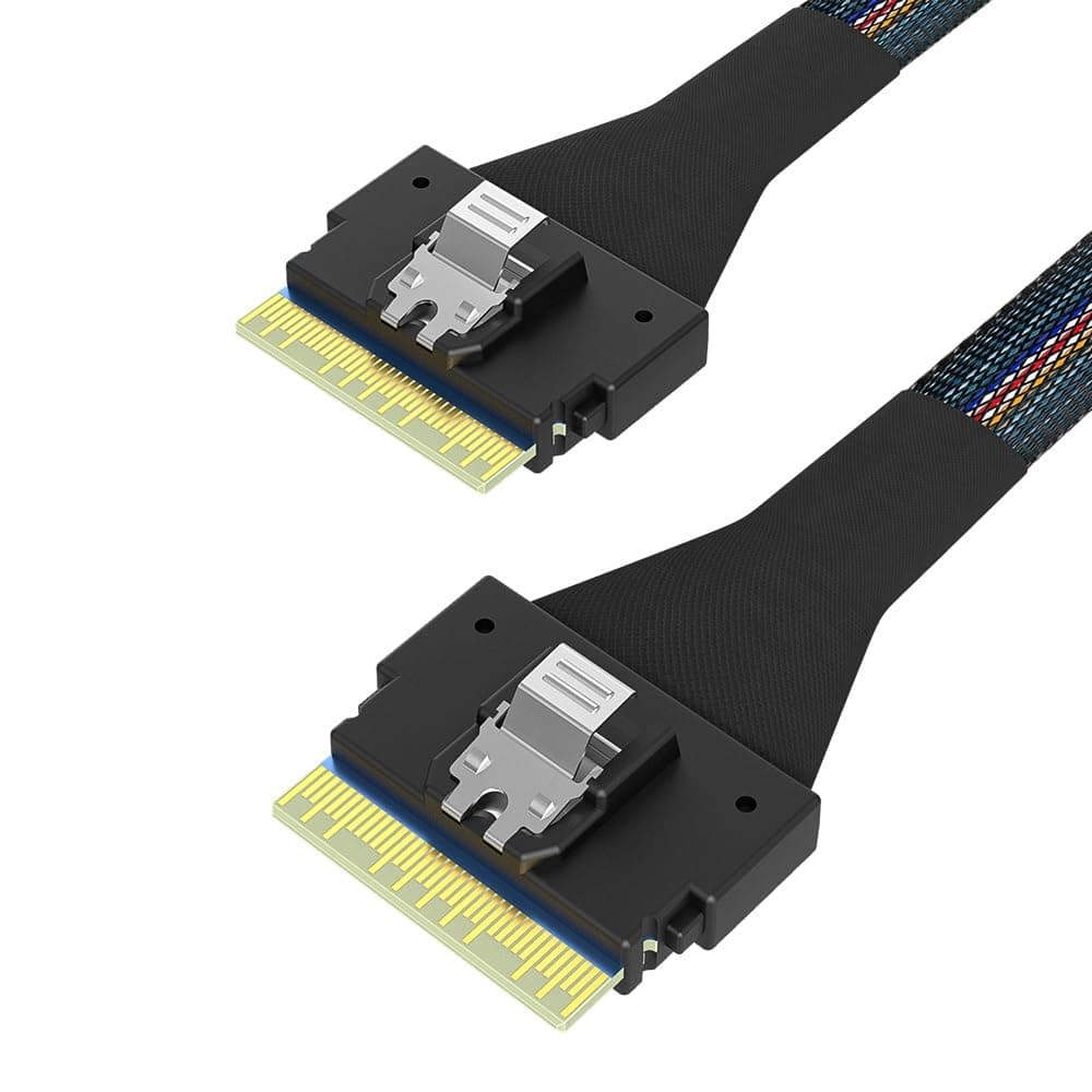 Slim SAS SFF-8654 8i to SFF-8654 74P SAS4.0 server disk array data cable